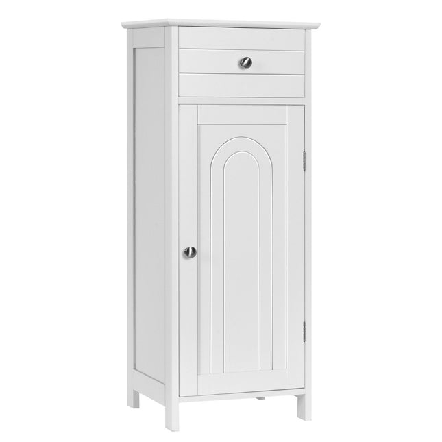 Bathroom Floor Cabinet Freestanding Cabinet with Drawer Bathroom Cabinet 35.6 x 30.5 x 88 cm White