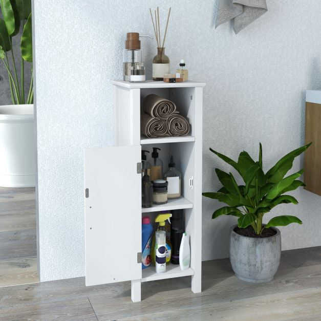Badezimmer-Bodenschrank, eintürig, verstellbares Regal