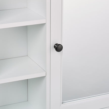 Bathroom Mirror Cabinet, White, 5 Shelves