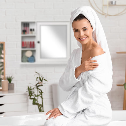 Bathroom Mirror Cabinet, White, 5 Shelves