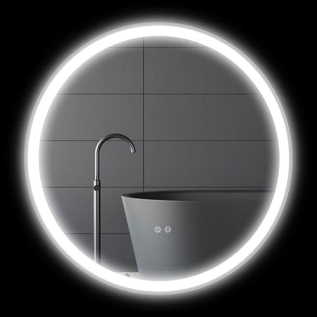 LED Badspiegel, Antibeschlag, 80cm, Touch- & Memory-Funktion