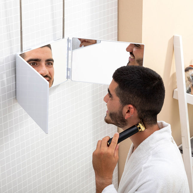 Badezimmerspiegel mit LED-Licht und 360º-Sicht SelfKut InnovaGoods