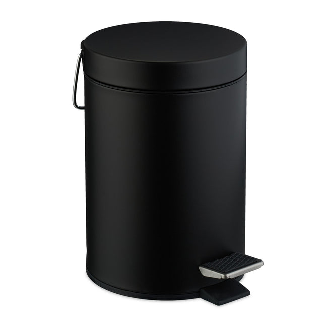 Badezimmer-Treteimer, 3L, mattes Metall