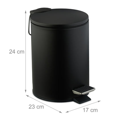 Bathroom Pedal Bin, 3L – Soft-Close, Hands-Free