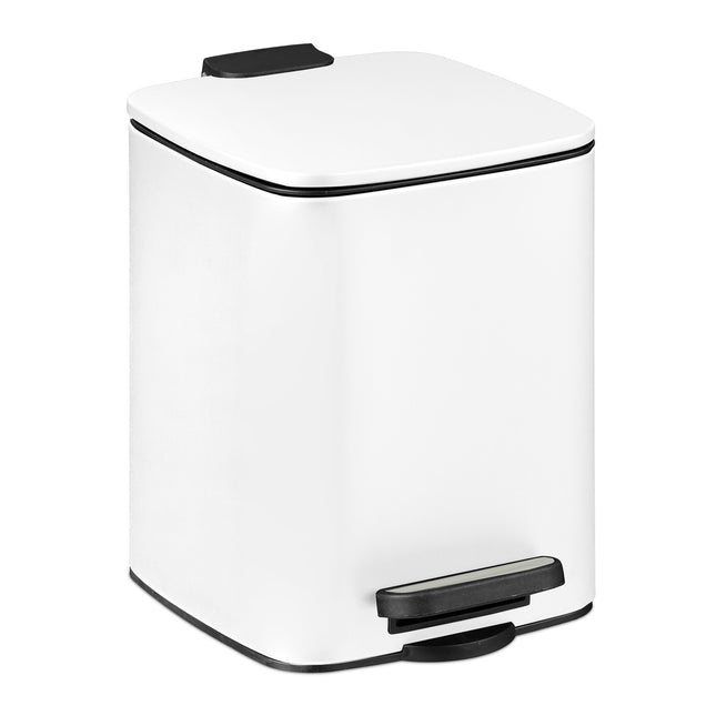 Bathroom Pedal Bin, 6L – Soft-Close, Hands-Free