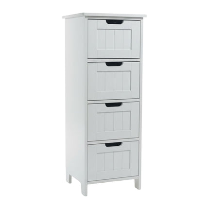 Koupelnová úložná skříňka, 4 zásuvky, úsporný design