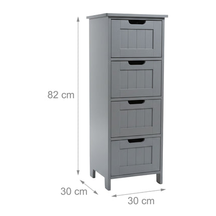 Badezimmerschrank, 4 Schubladen, platzsparendes Design