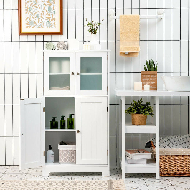 Badezimmerschrank, Glastüren, verstellbarer Einlegeboden
