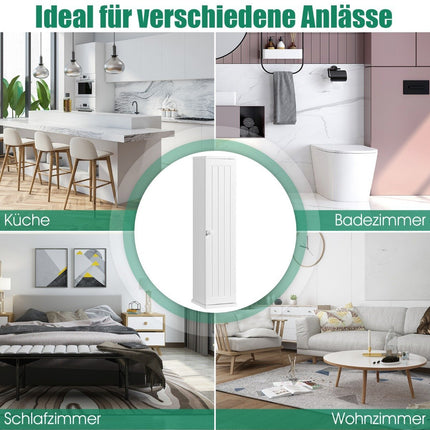 Badezimmerschrank mit 3 verstellbaren Ablagen, Weiß
