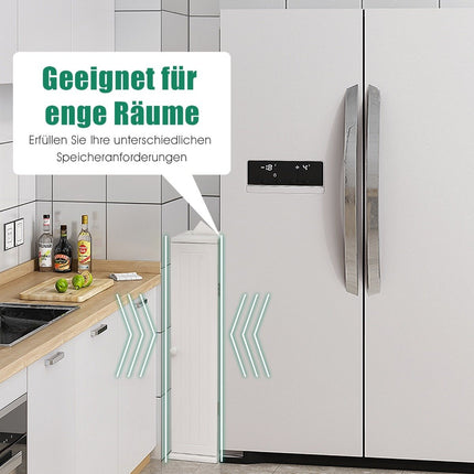 Badezimmerschrank mit 3 verstellbaren Ablagen, Weiß