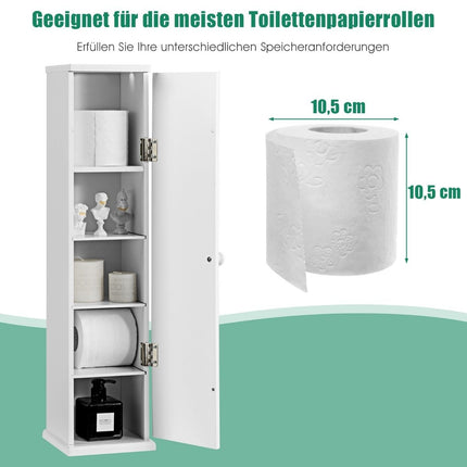 Badezimmerschrank mit 3 verstellbaren Ablagen, Weiß