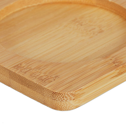 Bad-Aufbewahrungsset mit Bambusdeckeln und Tablett