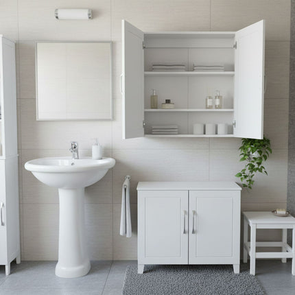 Badezimmerschrank mit 3 verstellbaren Ablagen