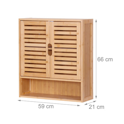 Badezimmerschrank, verstellbarer Einlegeboden, Lamellentüren