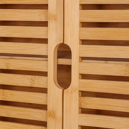 Badezimmerschrank, verstellbarer Einlegeboden, Lamellentüren
