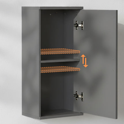 Badezimmer-Wandschrank, verstellbare Einlegeböden, platzsparend