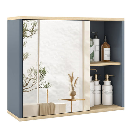 Bathroom Wall Cabinet with Mirror & Adjustable Shelf