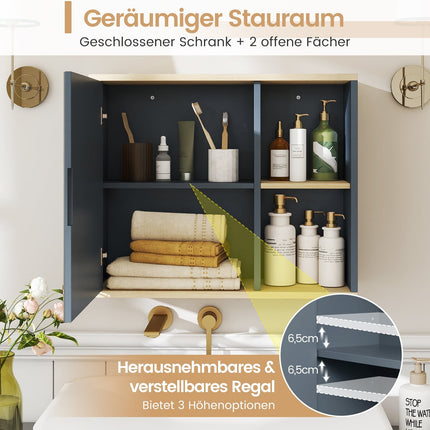 Bathroom Wall Cabinet with Mirror & Adjustable Shelf