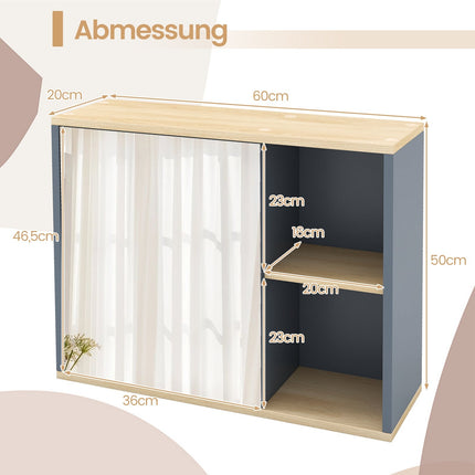 Bathroom Wall Cabinet with Mirror & Adjustable Shelf