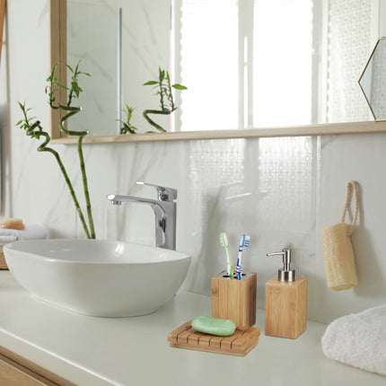 Bathroom accessories Bamboo Set of 3
