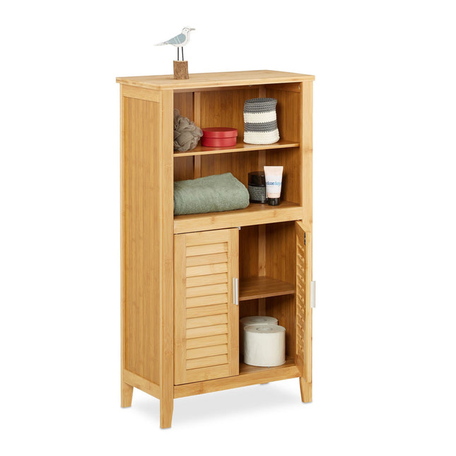 Badezimmerschrank LAMELL Bambus