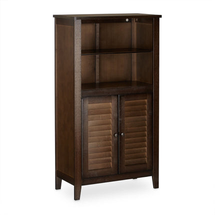 Bathroom cabinet dark brown LAMELL