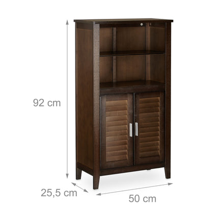Bathroom cabinet dark brown LAMELL