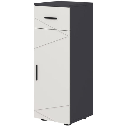 Badezimmerschrank, grau, 30 x 30 x 82 cm, verstellbare Einlegeböden