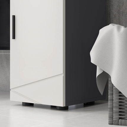 Badezimmerschrank, grau, 30 x 30 x 82 cm, verstellbare Einlegeböden
