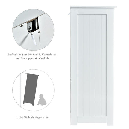 Badezimmerschrank Aufbewahrungsschrank mit 3 Schubladen 60 x 30 x 81 cm weiß