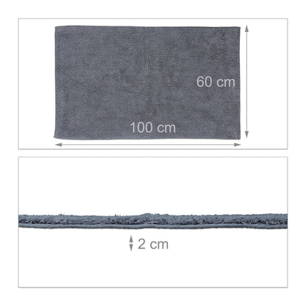 Bathroom mat different sizes gray