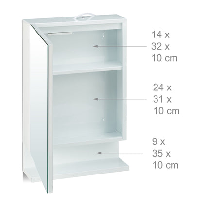 Armoire de toilette avec miroir et prise de courant