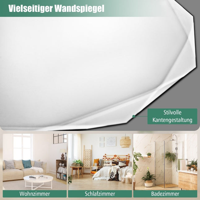 Badezimmerspiegel Hängespiegel Explosionsgeschützter Wandspiegel Badspiegel für Badezimmer Rund 76 x 76 x 5 cm