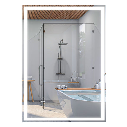LED-Badezimmerspiegel, Touch-Sensor, Antibeschlag, 50x70 cm