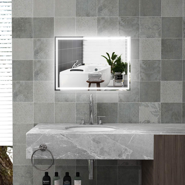 LED-Badezimmerspiegel, Touch-Sensor, Antibeschlag, 50x70 cm
