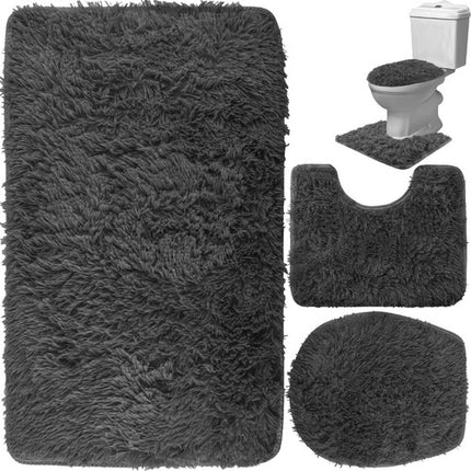 Badezimmerteppich - Set - grau Ruhhy 22061 