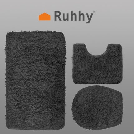 Badezimmerteppich - Set - grau Ruhhy 22061 