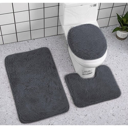 Badezimmerteppich - Set - grau Ruhhy 22061 