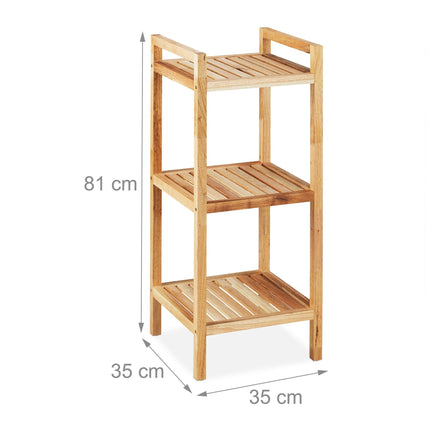 Bathroom shelf Walnut 3 shelves