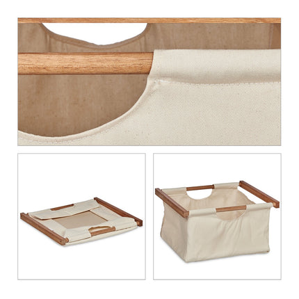 Badezimmerregal mit 3 Wäschekörben beige