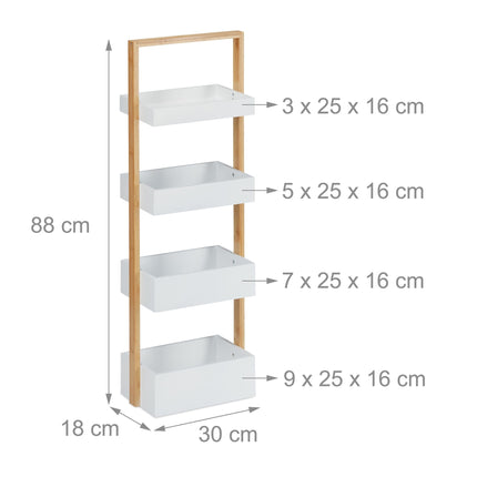 Étagère de salle de bain avec 4 étagères