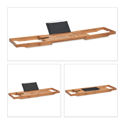 Bathroom shelf with black book holder