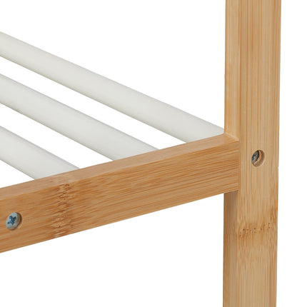 Bathroom shelf with towel holder