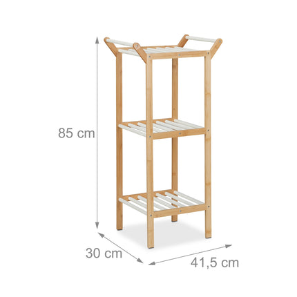 Bathroom shelf with towel holder