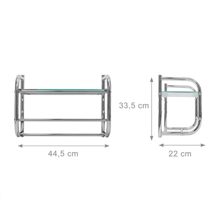 Étagère de salle de bain avec porte-serviettes