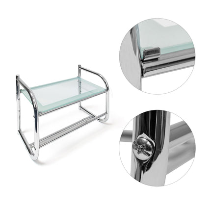 Étagère de salle de bain avec porte-serviettes
