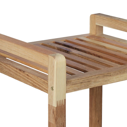 Badezimmerregal mit Rollen Holz