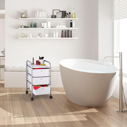 Bathroom trolley with 3 drawers