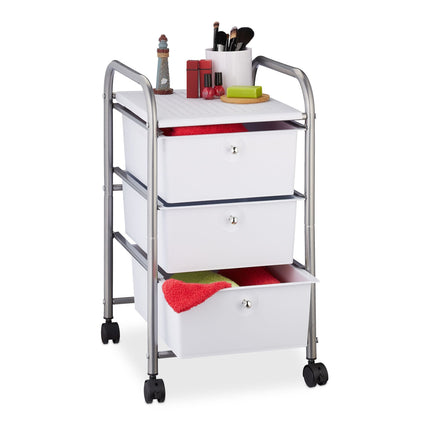 Bathroom trolley with 3 drawers
