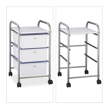 Bathroom trolley with 3 drawers